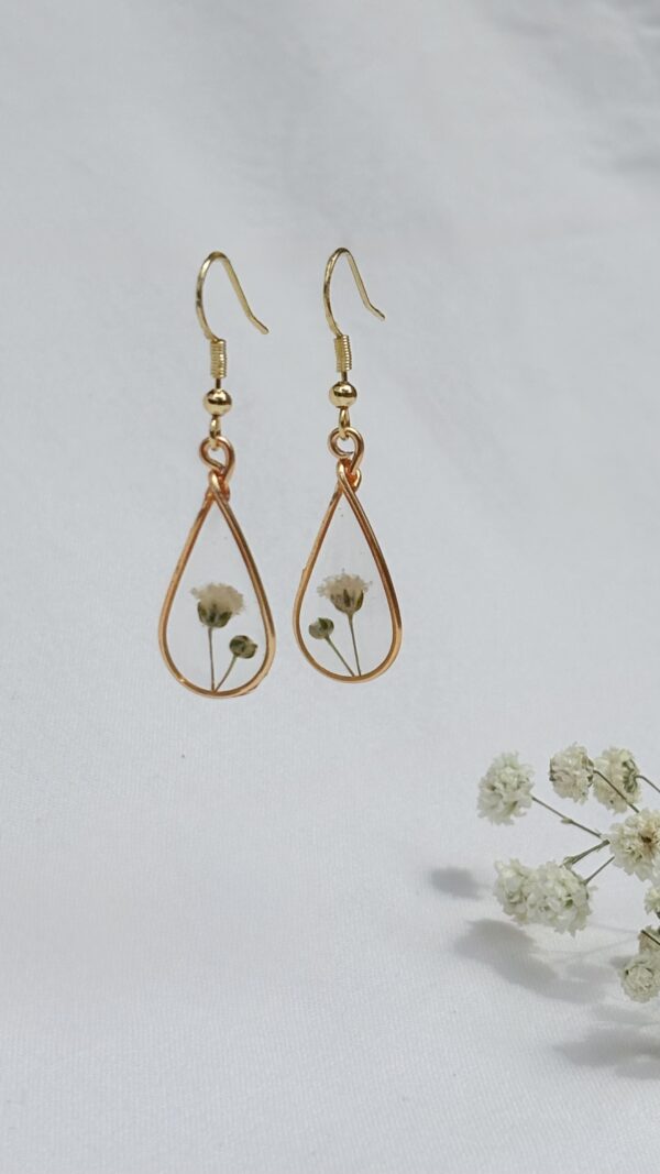 ⁦עגילי טיפה זהב⁩ – תמונה ⁦4⁩