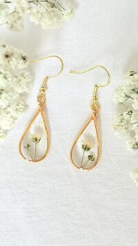 ⁦עגילי טיפה זהב⁩ – תמונה ⁦5⁩