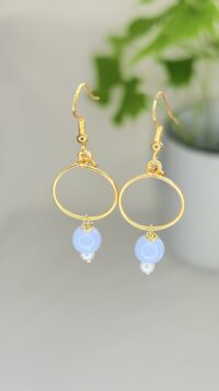 עגילי לולי- תכלת