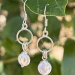 עגילי מאיה- פנינה שטוחה