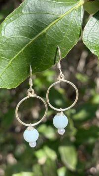 ⁦עגילי לולי- תכלת⁩ – תמונה ⁦3⁩