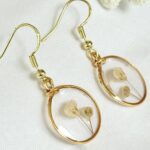 עגילי פרח עגולים