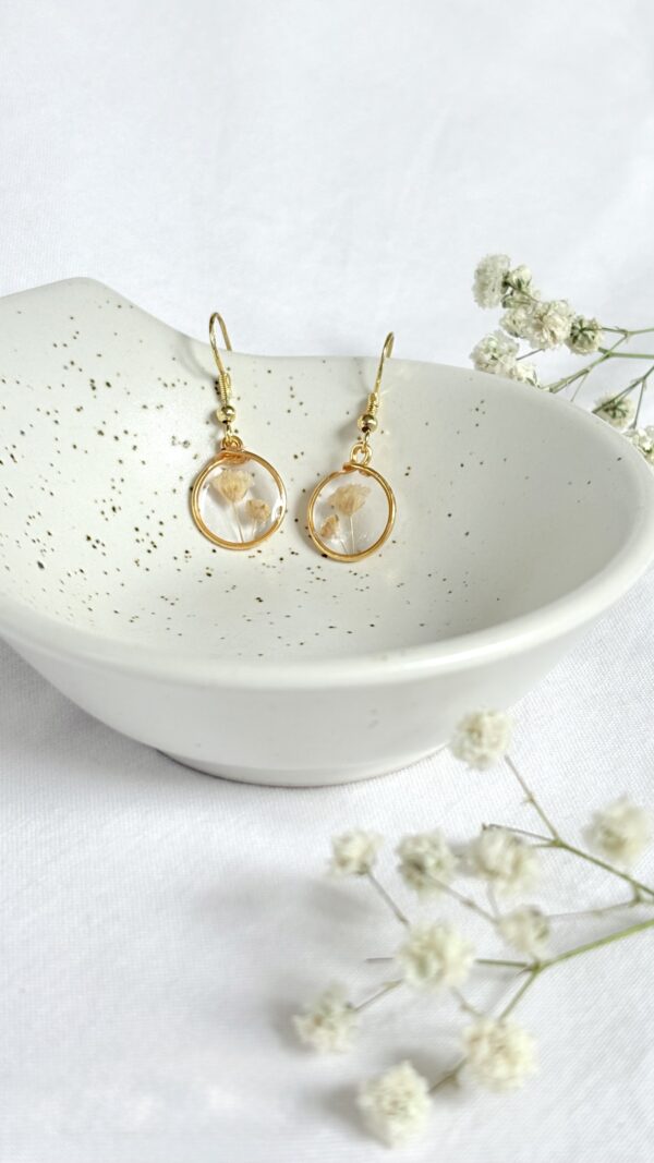 ⁦עגילי פרח עגולים⁩ – תמונה ⁦3⁩