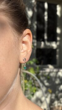 ⁦עגילי גל ספירלה⁩ – תמונה ⁦2⁩