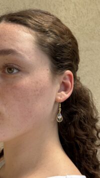 ⁦עגילי טיפה זהב⁩ – תמונה ⁦2⁩