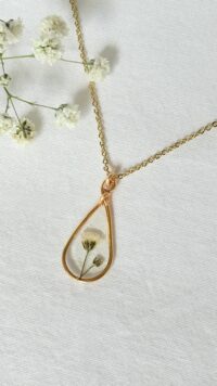 שרשרת טיפה פרחונית