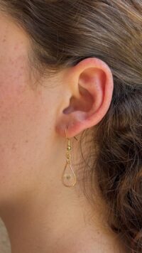 ⁦עגילי טיפה זהב⁩ – תמונה ⁦6⁩