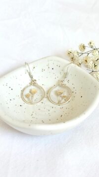 ⁦עגילי פרח עגולים⁩ – תמונה ⁦2⁩