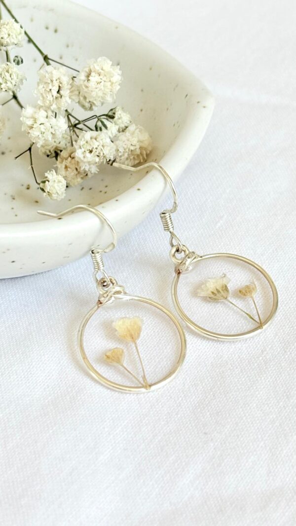 ⁦עגילי פרח עגולים⁩ – תמונה ⁦5⁩