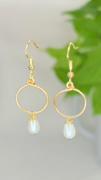 עגילי לולי- פנינה