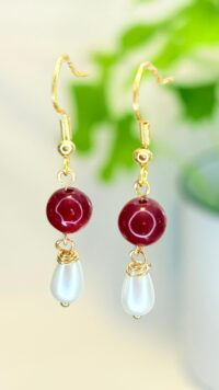 ⁦עגילי נעם- אדום⁩ – תמונה ⁦2⁩