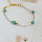 צמיד לבן טורקיז