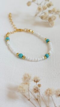 צמיד לבן טורקיז