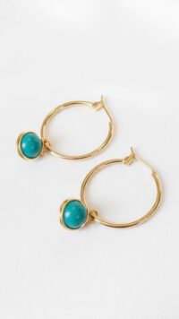 ⁦עגילי דר טורקיז L⁩ – תמונה ⁦2⁩