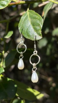 עגילי מאיה- פנינת טיפה