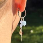 עגילי רומי- אקוומרין